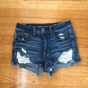 American Eagle Ripped Denim Shorts